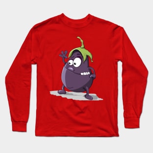 eggplant Long Sleeve T-Shirt